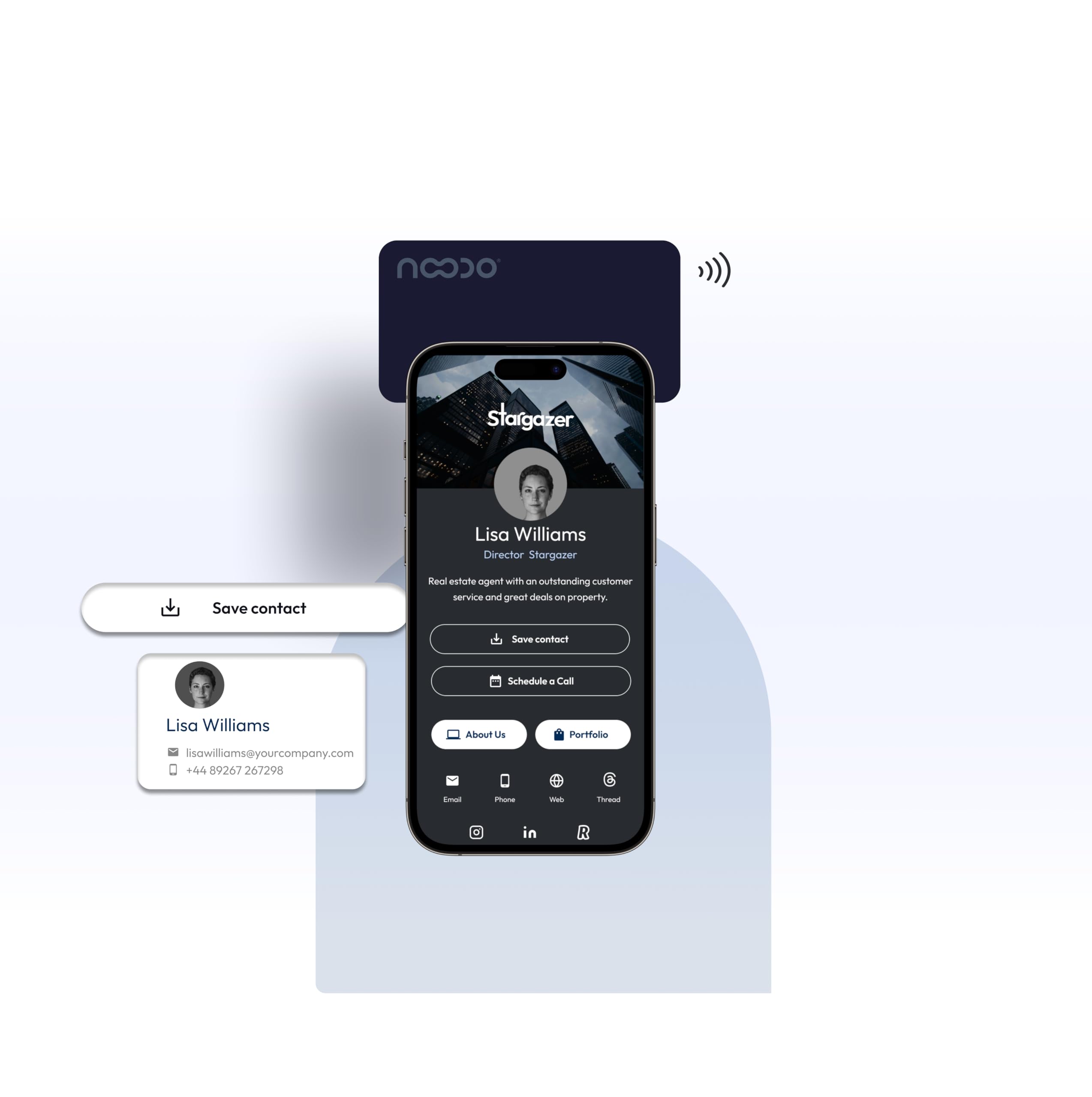 Noodo Contactless Digital Business Card - Image 2