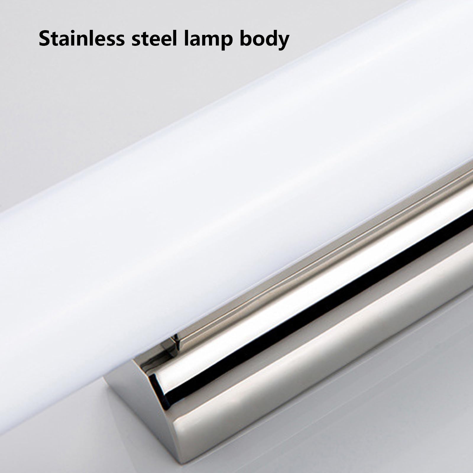 LED Spiegelleuchte Bad Wandlampe Spiegellampe Wandleuchte Badezimmer Wasserdicht Wandbeleuchtung Lange Wandleuchten für Badschrank Schminktisch Leseleuchten (Silbrig-Warmes Licht,80cm)