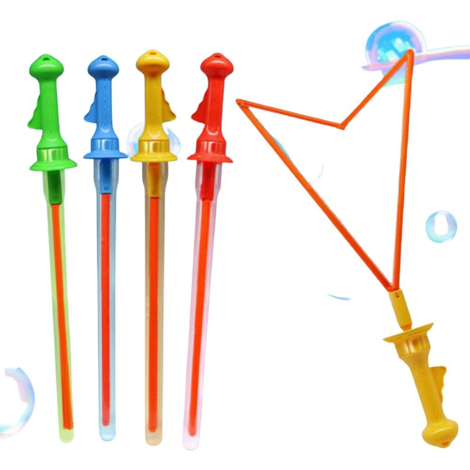 FITTO4 Pieces Mega Bubble Toy- Fun and Easy To Use Bubble Toy For Colorful Outdoor Playtime, Assorted Colors, Pack Of 4