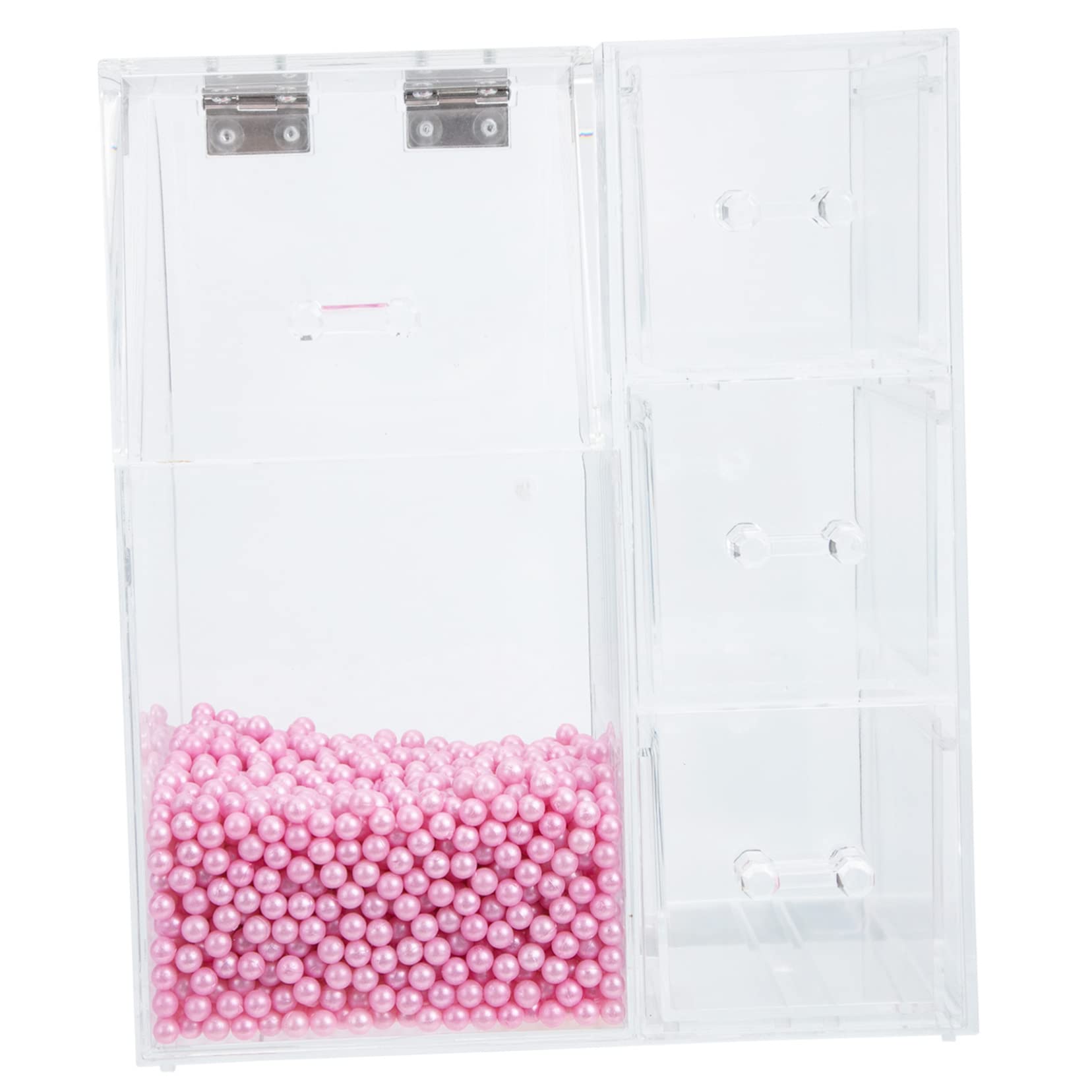 Healeved Porte-pinceaux de Maquillage avec Couvercle Pot à Pinceaux Cosmétiques Support à Cosmétiques Organisateur Outils de Maquillage Transparent pour Coiffeuse