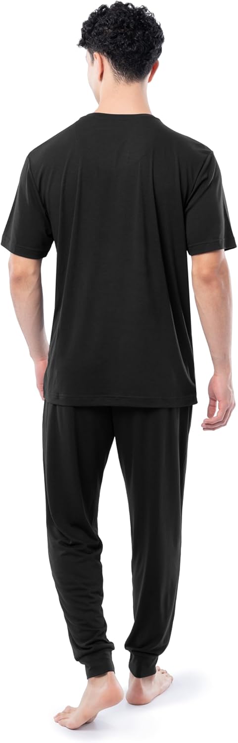 Fruit of the Loom mens 360 Stretch Crewneck Top and Jogger Pant Sleep Pajama Set - Image 2