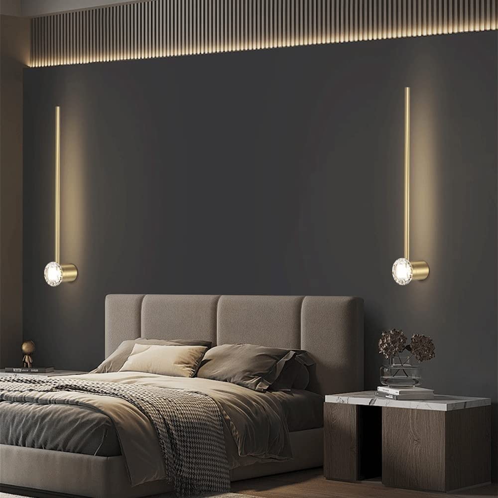 Lampa ścienna rip Linear Vanity Light Minimali LED Indoor H65 pełna miedź korpus lampy g Roomoom dekoracja korytarza lampa dekoracyjna 40 cm