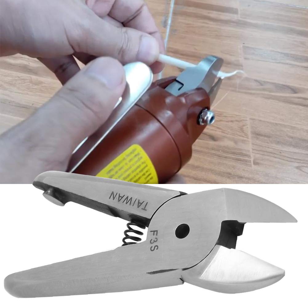 Cabezal de corte neumático, alicates corte Pinza aire carburo cementado Cabezal tijeras aire de repuesto apto para cortador neumático HS10 (#)