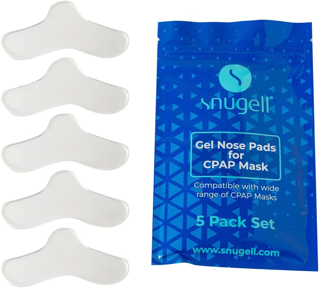 – Snugell CPAP Nose Pads (5-Pack) –Universal Fit for Most CPAP Masks –Provides Enhanced Comfort During Sleep Therapy –Reusable Up to 15 Times- Ideal for Reducing Pressure and Preventing Skin Irritation