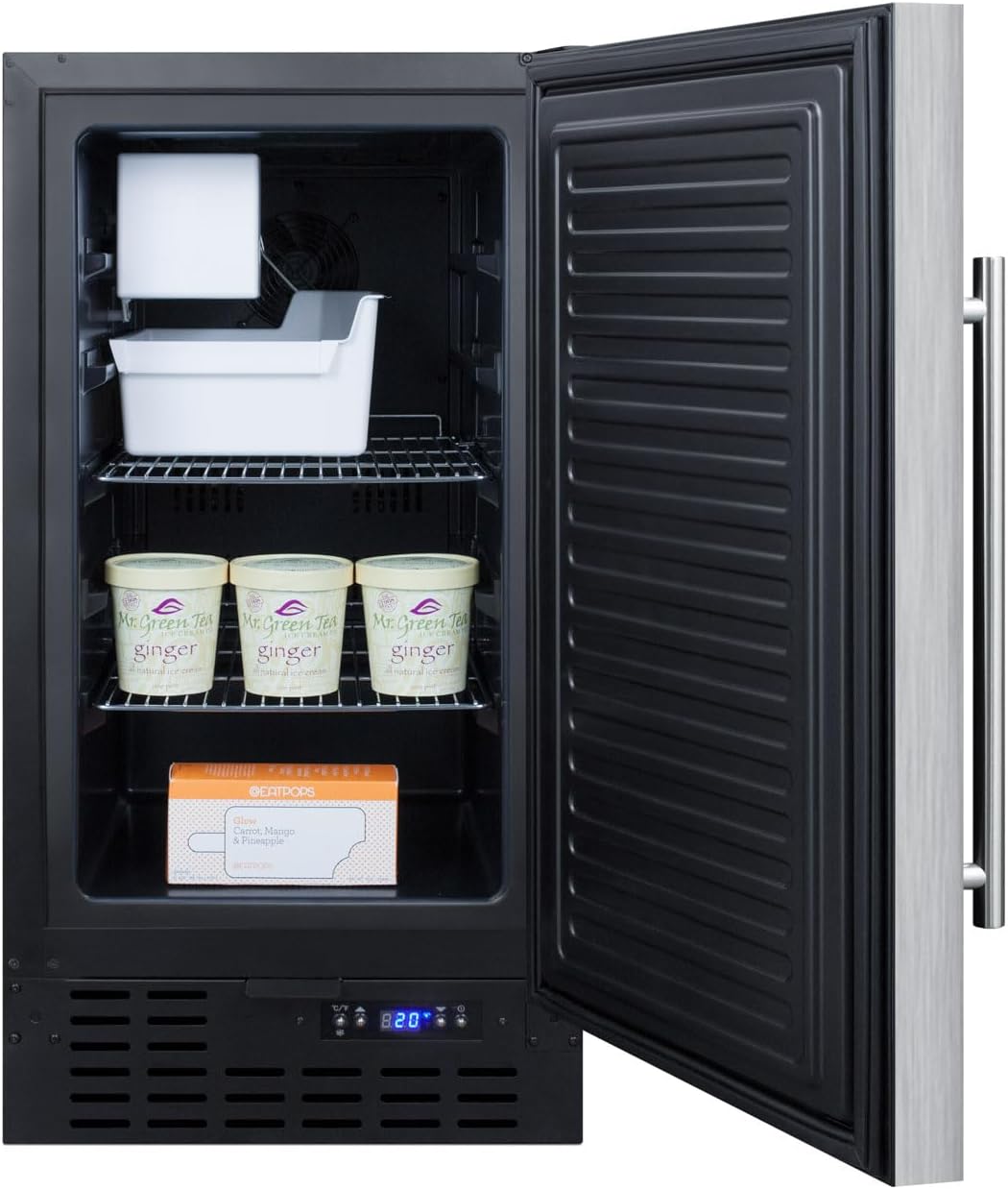 Summit 18" Ice Maker, Drain Free, 8 lb. Production Capacity, Stainless Steel- BIM18SS