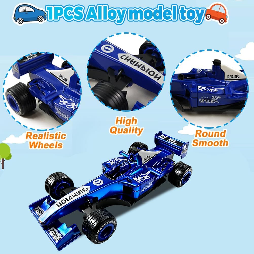 KUONTD Toy Cars Set Mini Racing, F1 Cars Hot Flame Alloy Sports Model, Diecast Alloy Collectible Toy C-ar M-odel - Image 3