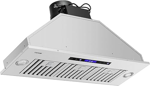 Miniatura 9 de VEVOR Campana extractora de inserción, 900CFM de 4 velocidades, 36 pulgadas, ventilación de cocina integrada de acero inoxidable con control táctil