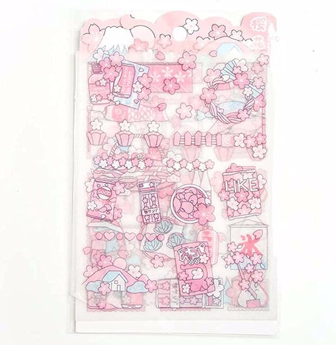 HandkontoAufkleber Pink Girly Heart Frosted Sticker DekoSticker Deko