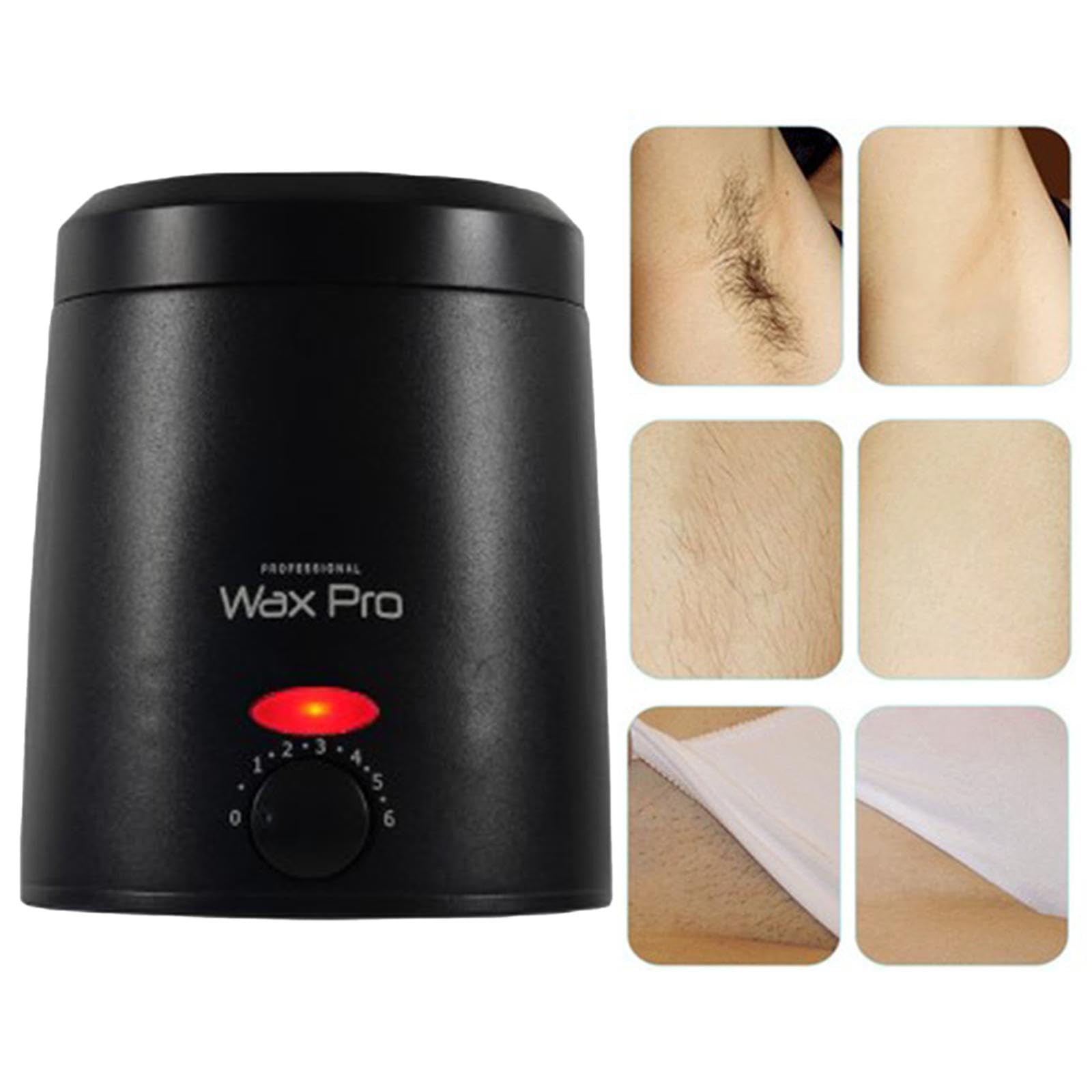 perfk Calentador de cera eléctrico, calentador de cera de 200ml, depilación portátil, calentador de cera caliente, de cera dura para niñas, mujeres y, NEGRO