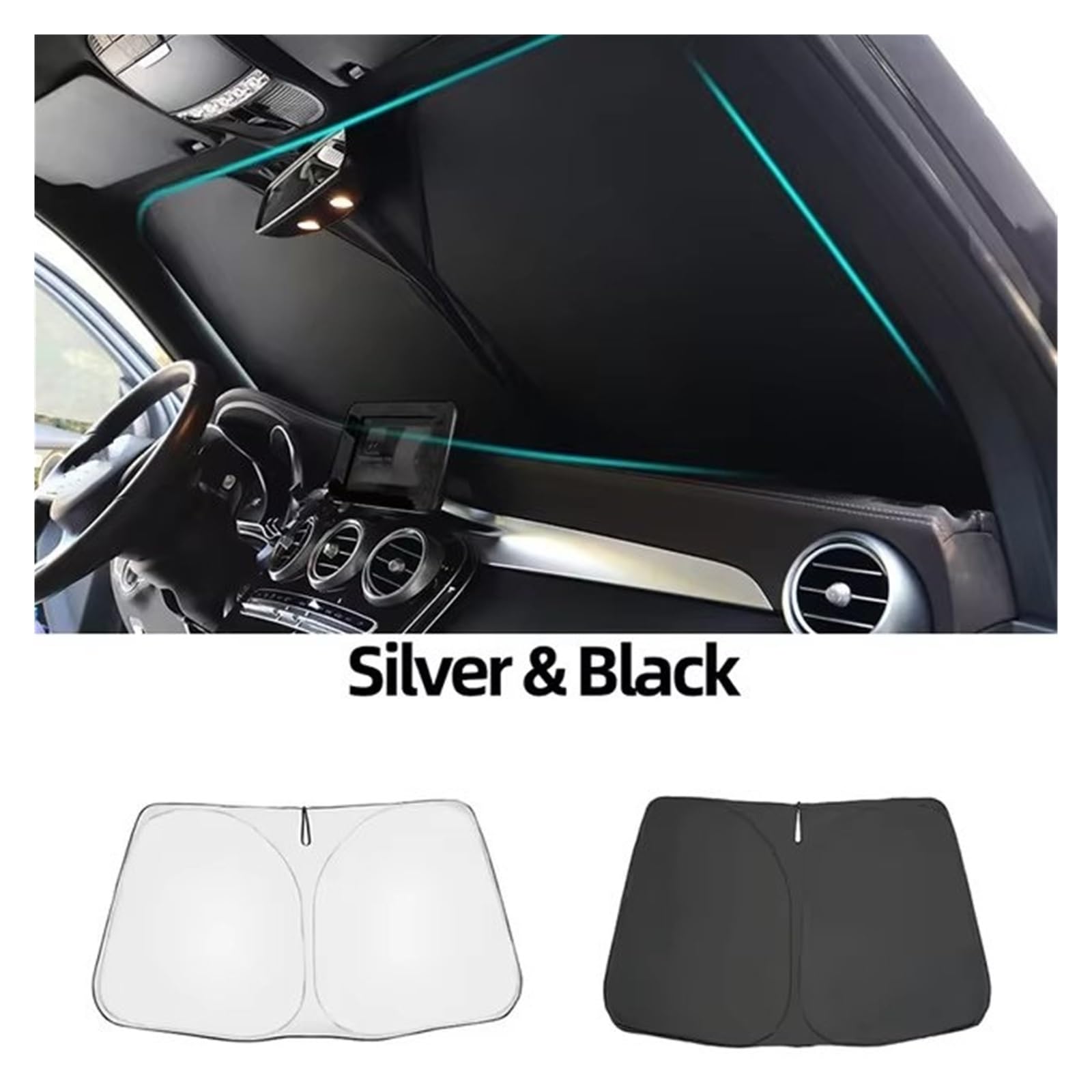 Frontscheibe Thermomatte Für Skoda Für Karoq 2017-2023 Vorhang Mesh Frontscheibe Rahmen Magnetische Auto Fenster Sonnenschirm(Front Windshield S)
