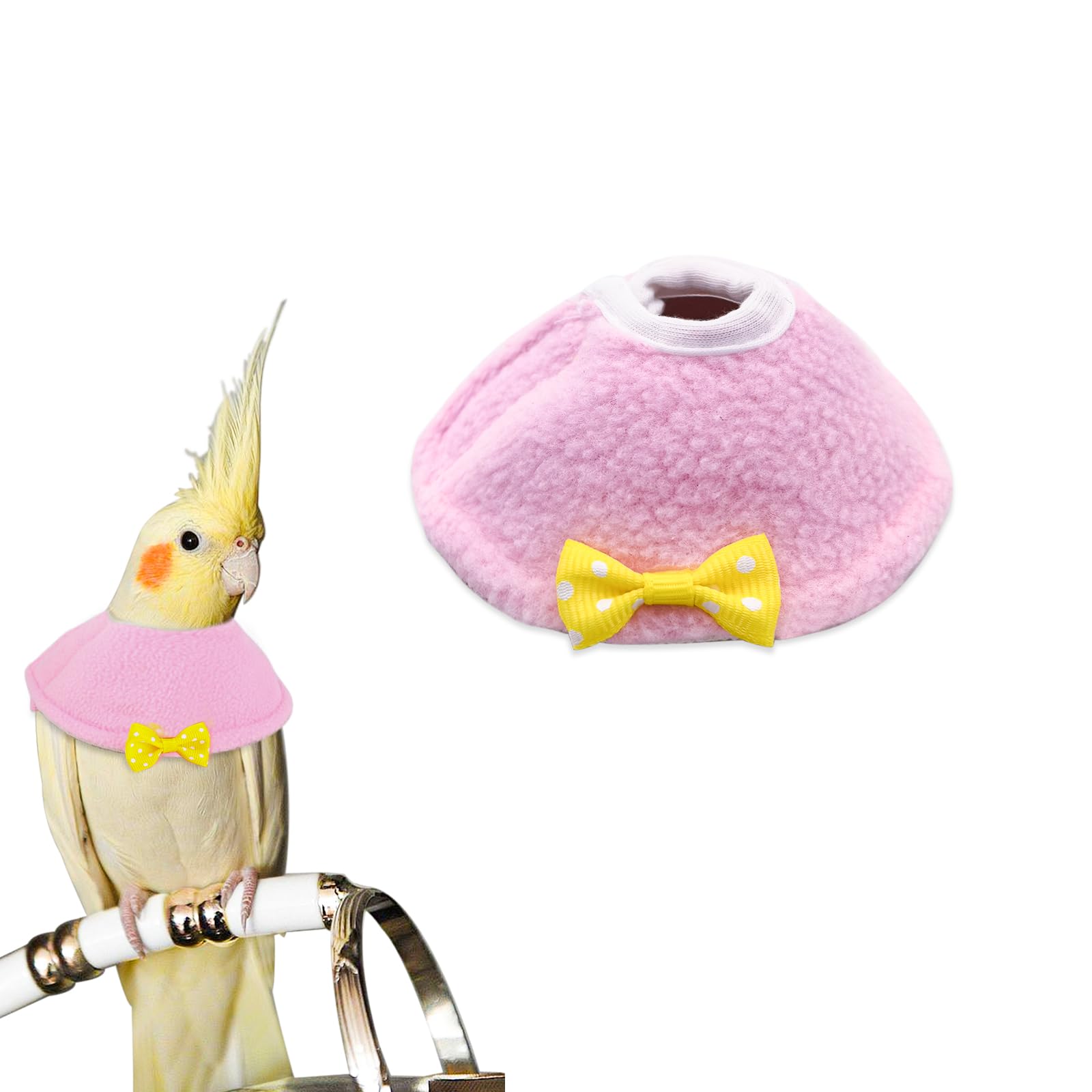 LuckyOpt Collar de recuperación de pájaros, collar isabelino a prueba de mordeduras para pájaros, antiagarre, plumas, desplumado, heridas, collar de seguridad para protección del cuello de pájaro,