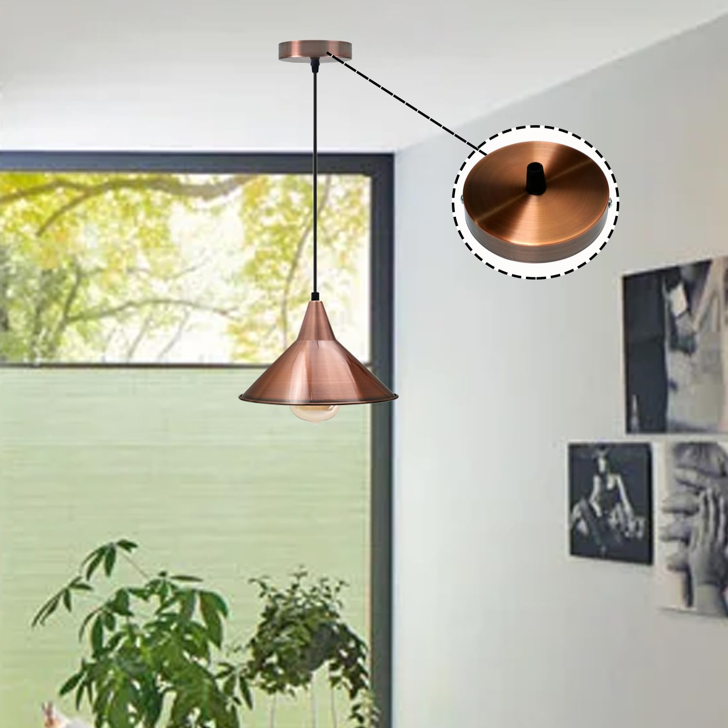 Trade Shop - Pendente A Soffitto Lampadario Lampada Moderno Cavo In Tessuto 1m Colore Bianco 85902398 - Foto 5