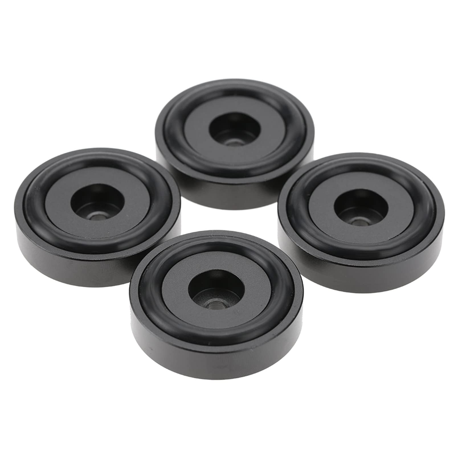 Amplificatore Piedini in Alluminio Anodizzato 4Pcs 40x10mm Nero