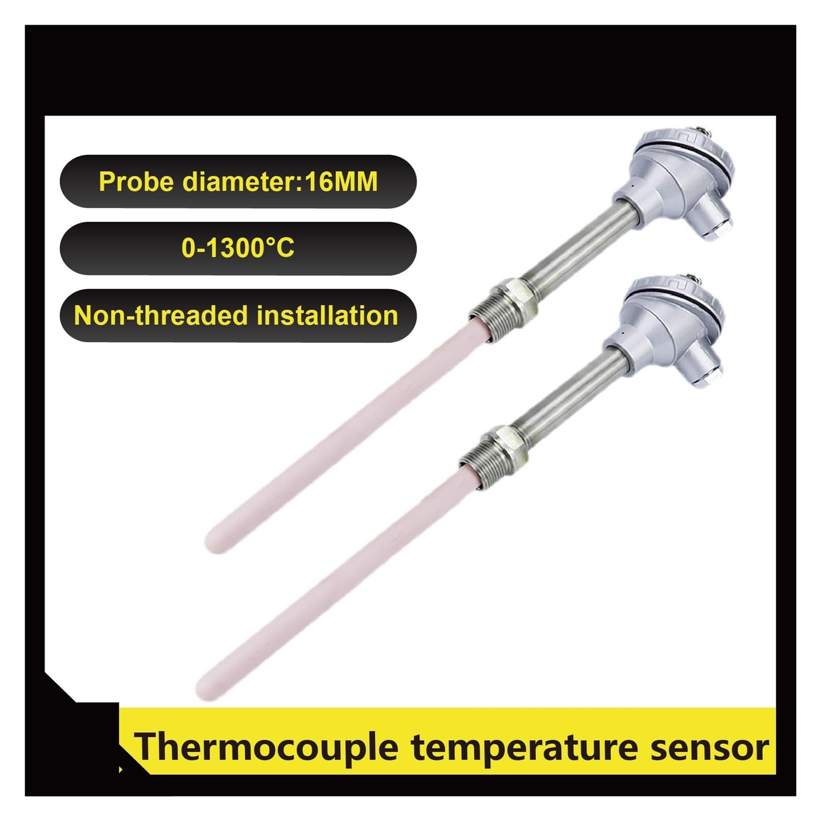 Czujnik wysokiej temperatury, Termopara typu K 1300c Czujnik wysokiej temperatury do sondy z ceramiczną rurką ochronną tlenku glinu