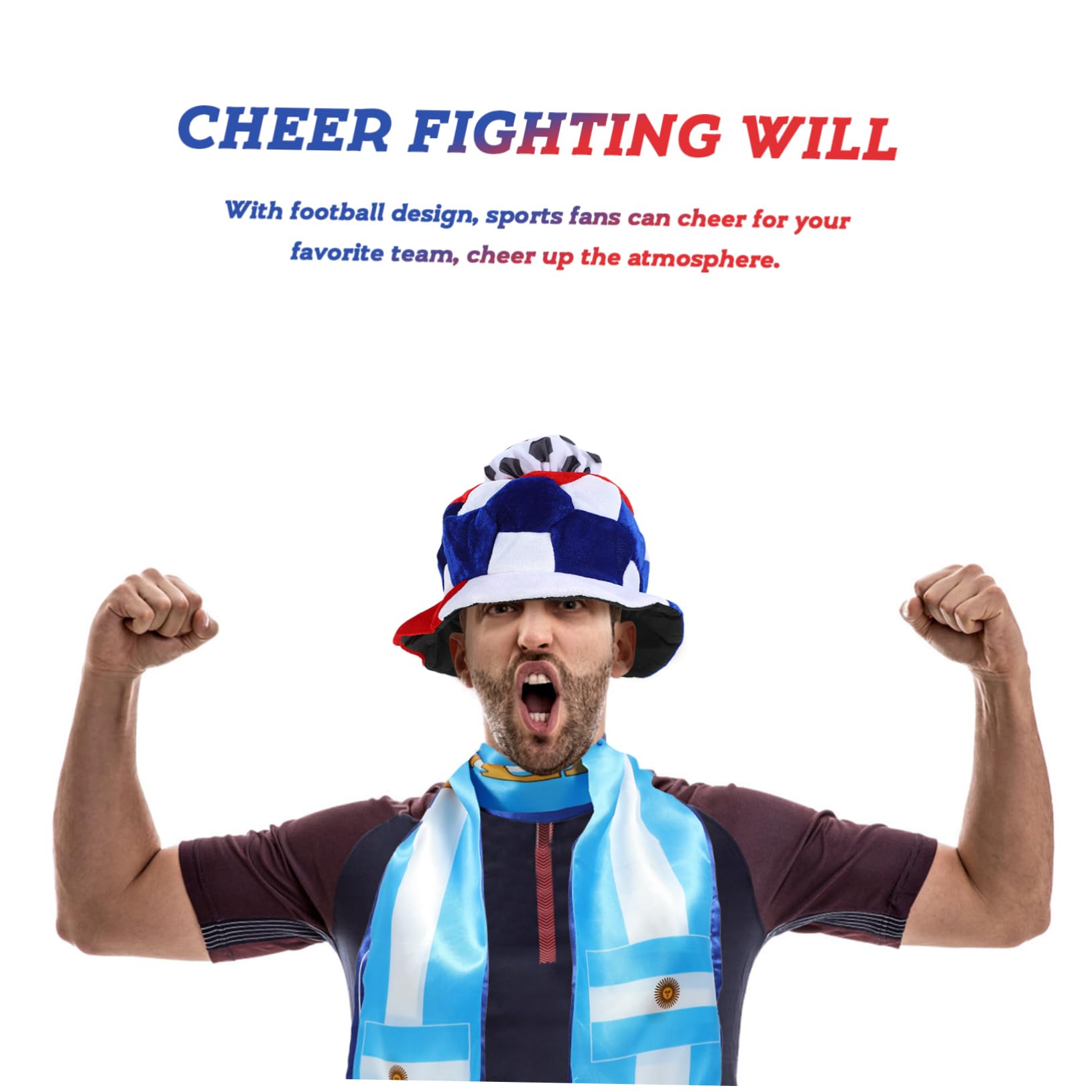 ifundom 3pezzi Cappello Da Tifoso Di Calcio Leggero Accessorio Per Partite e Celebrazioni Sportive Design Divertente Per Festeggiamenti Di Calcio Adatto Di Tutte Le Età Francia