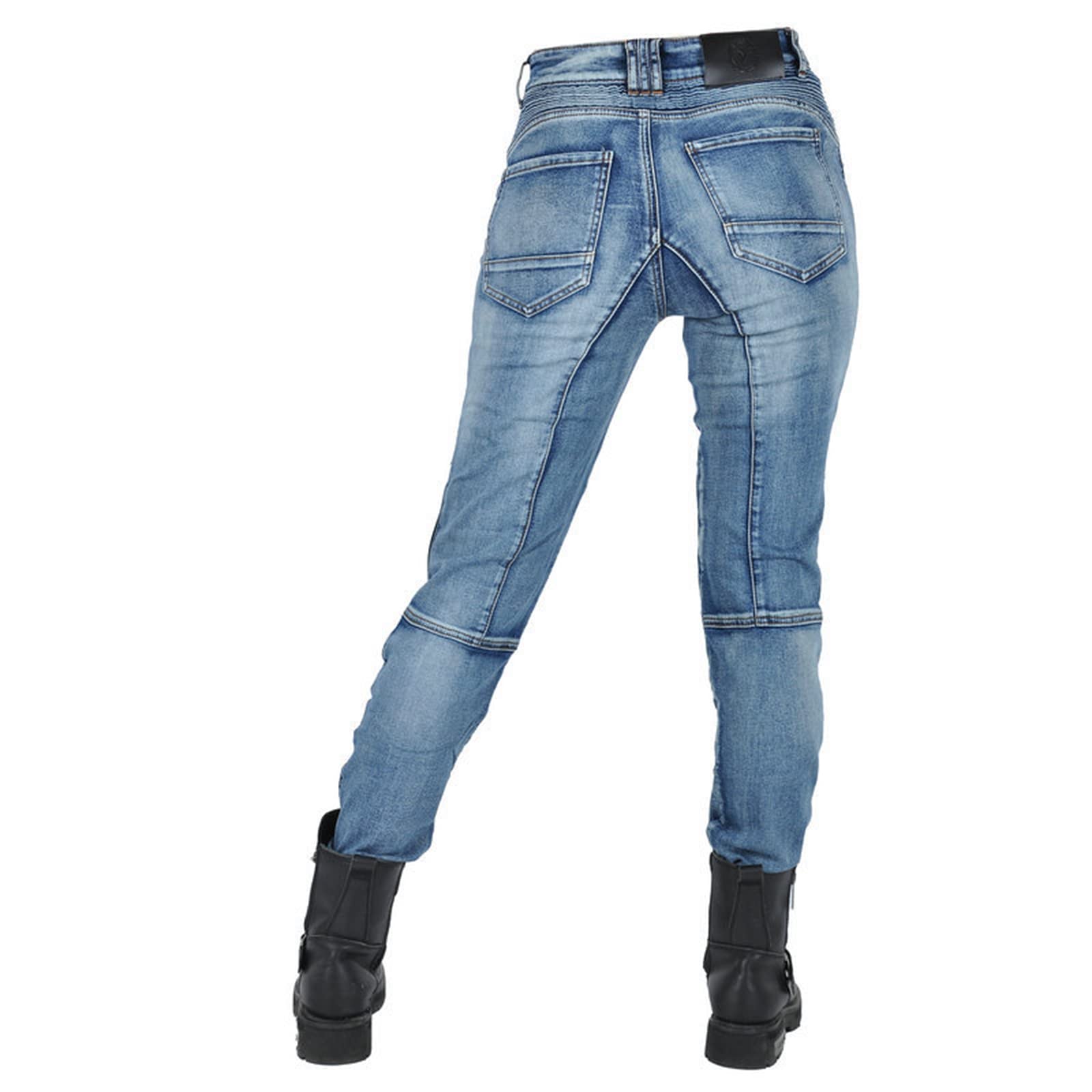 Spodnie motocyklowe, jeansowe, rozciągliwe, vintage, casualowe, tekstylne, z ulepszonymi ochraniaczami