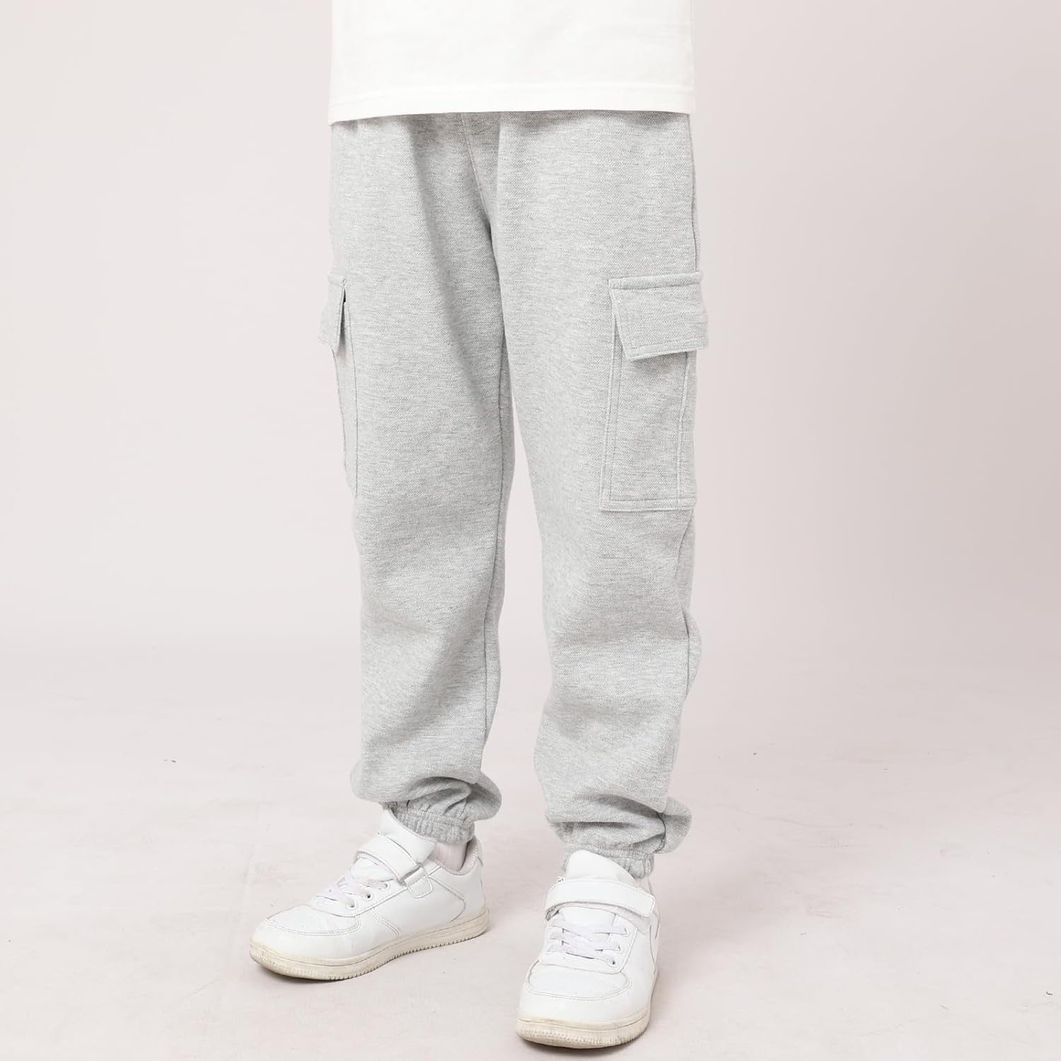 Boys Girls Cargo Pants Unisex Kids Casual Joggers Elastic Waist Cargo Sweatpants for Boys & Girls - Image 2