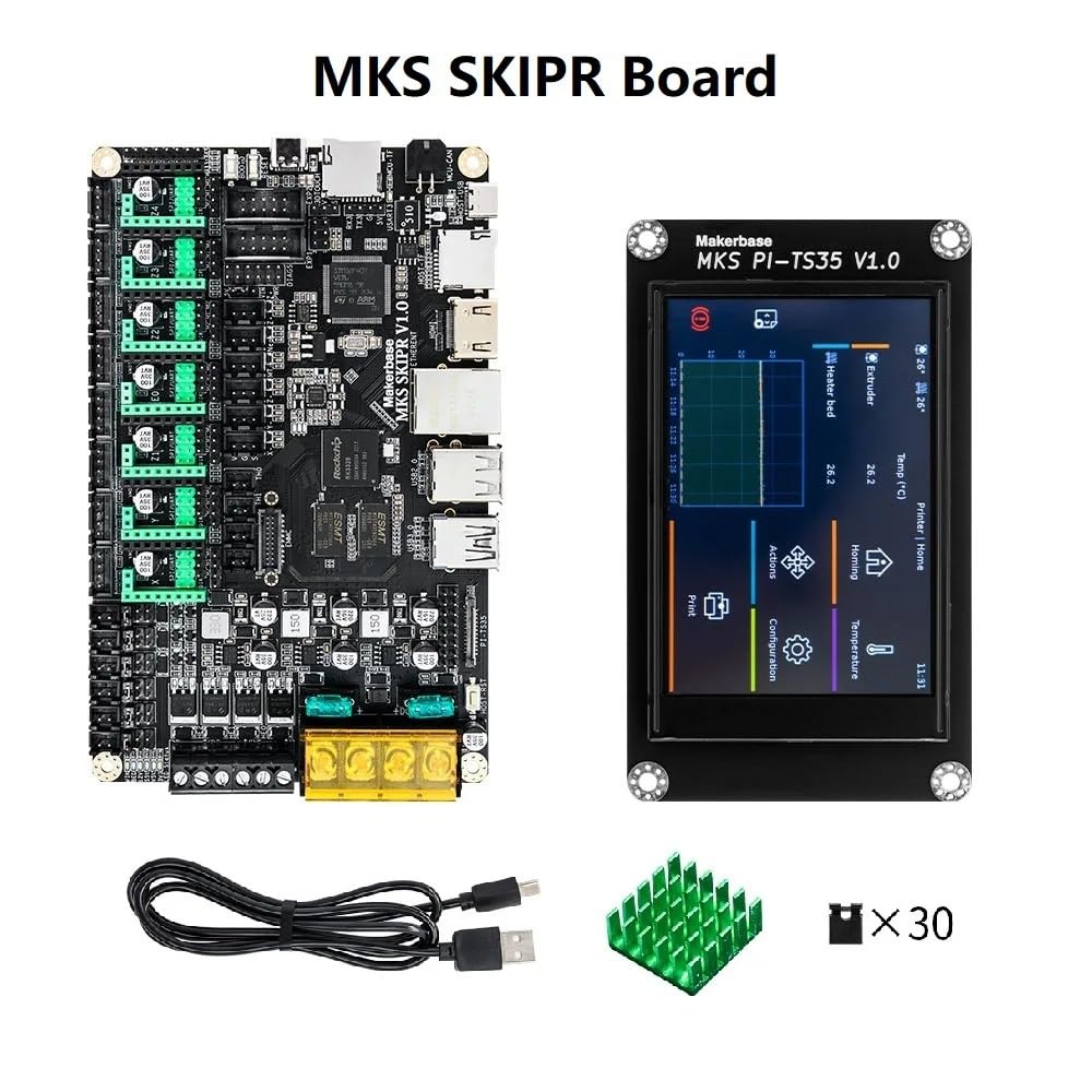 TwoEagles MKS Robin Nano V3.1 32bit 168MHz Controlador Placa Base TS35 Pantalla Táctil Módulo WIFI Placa Robin para Impresora 3D SP-5 (Set-7)