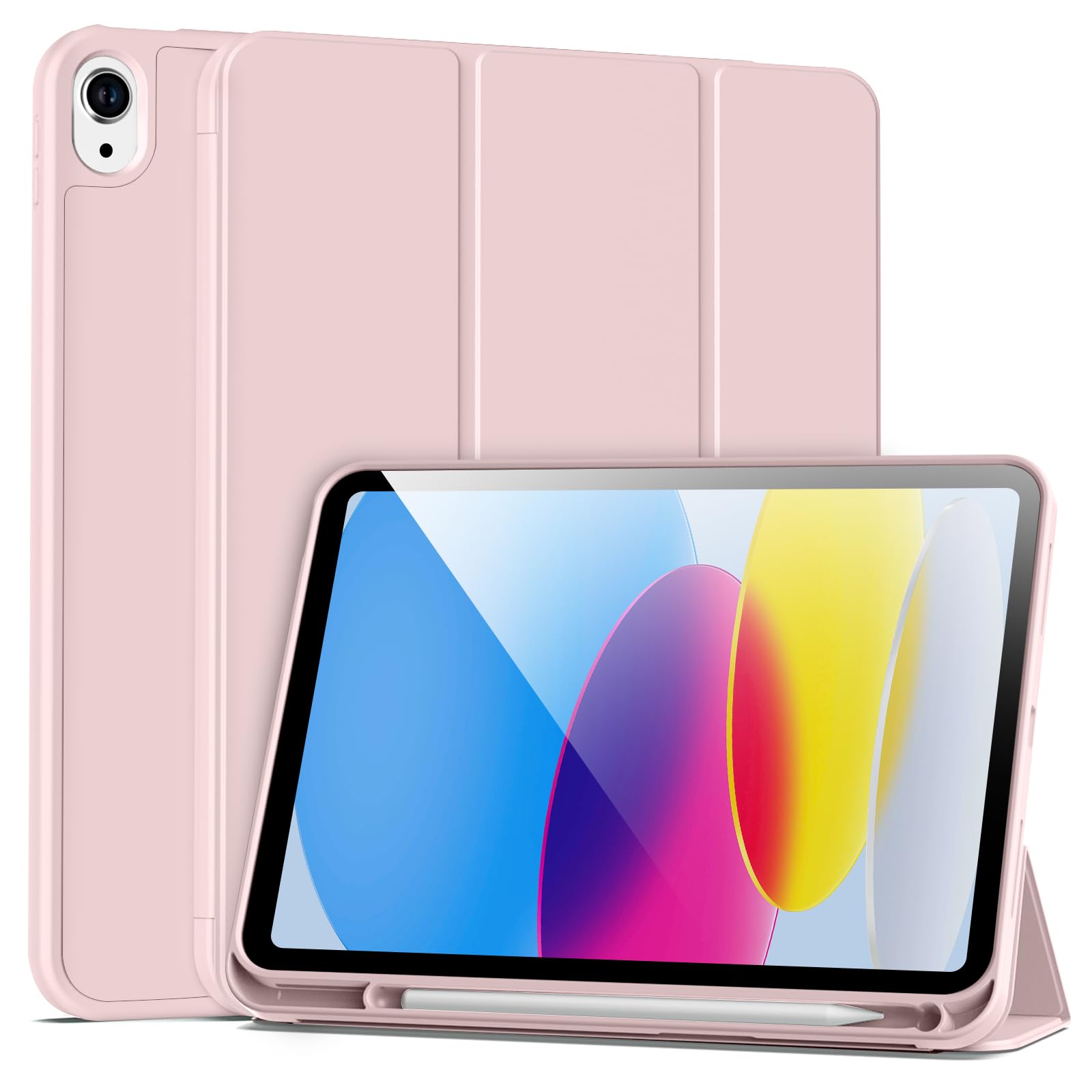 BFGTSJF Case for iPad (A16) 11th Generation 11 Inch 2025, iPad 10th Generation 10.9 inch 2022 with Pencil Holder, Auto Sleep/Wake, Slim Trifold Stand