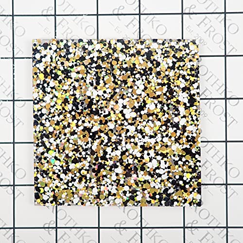 Incudo White Chunky Glitter Acrylic Sheet - 150x125x3mm - Image 3