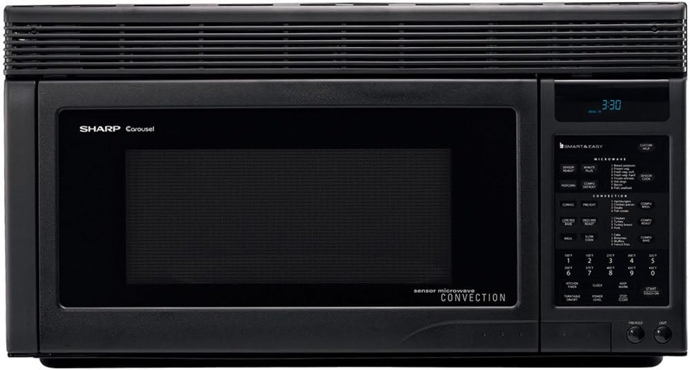 Sharp R1875T 850W Over-the-Range Convection Microwave, 1.1 Cubic Feet, Black