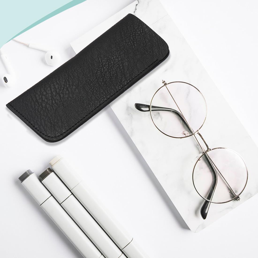 2 Custodie Per Occhiali In Pelle Morbida - Eleganti E Protettive Per Uomo E Donna - Foto 4