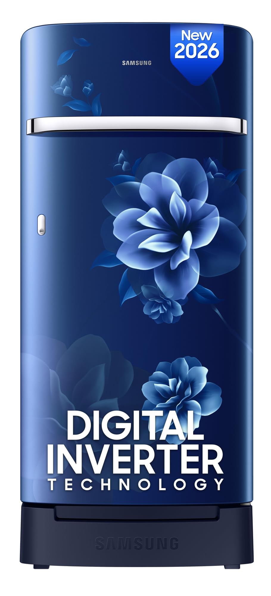 Samsung 189 L, 5 Star, Digital Inverter, Direct-Cool Single Door Refrigerator (RR21H2H25CU/HL, Camellia Blue, Base Stand Drawer, Single Touch Defrost, 2026 Model)