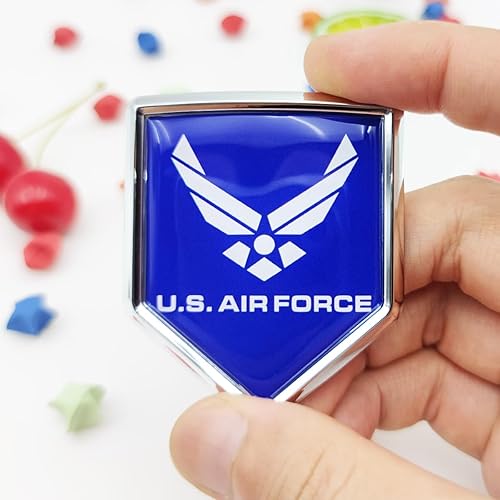 Miniatura 2 de Overdecor Calcomanías de bandera de alas de la Fuerza Aérea de EE. UU., emblema de automóvil, accesorios militares para automóvil, decoración de