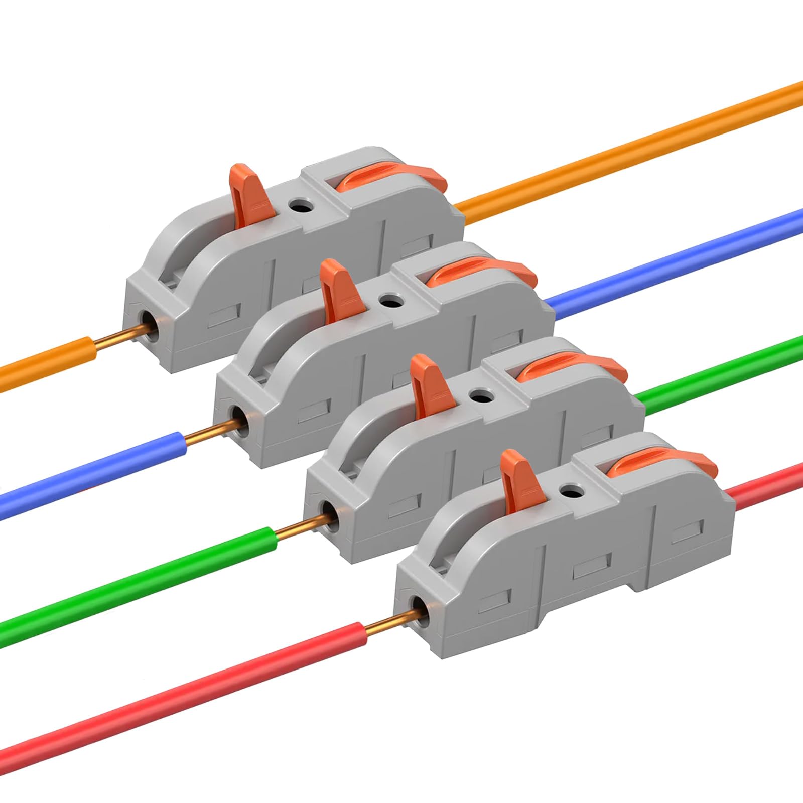 Connecteurs d'épissure de fils électriques compacts 2 voies et écrous à levier - 7