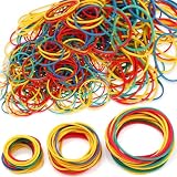 JYSNOW 630 Piezas Gomas Elásticas, 280 Gramos Bandas de Goma Natural, Resistentes y Reutilizables, Gomas Elasticas Papeleria de Colores, Diferentes Tamaños 25/38/50 mm, para Hogar, Oficina, Escuela