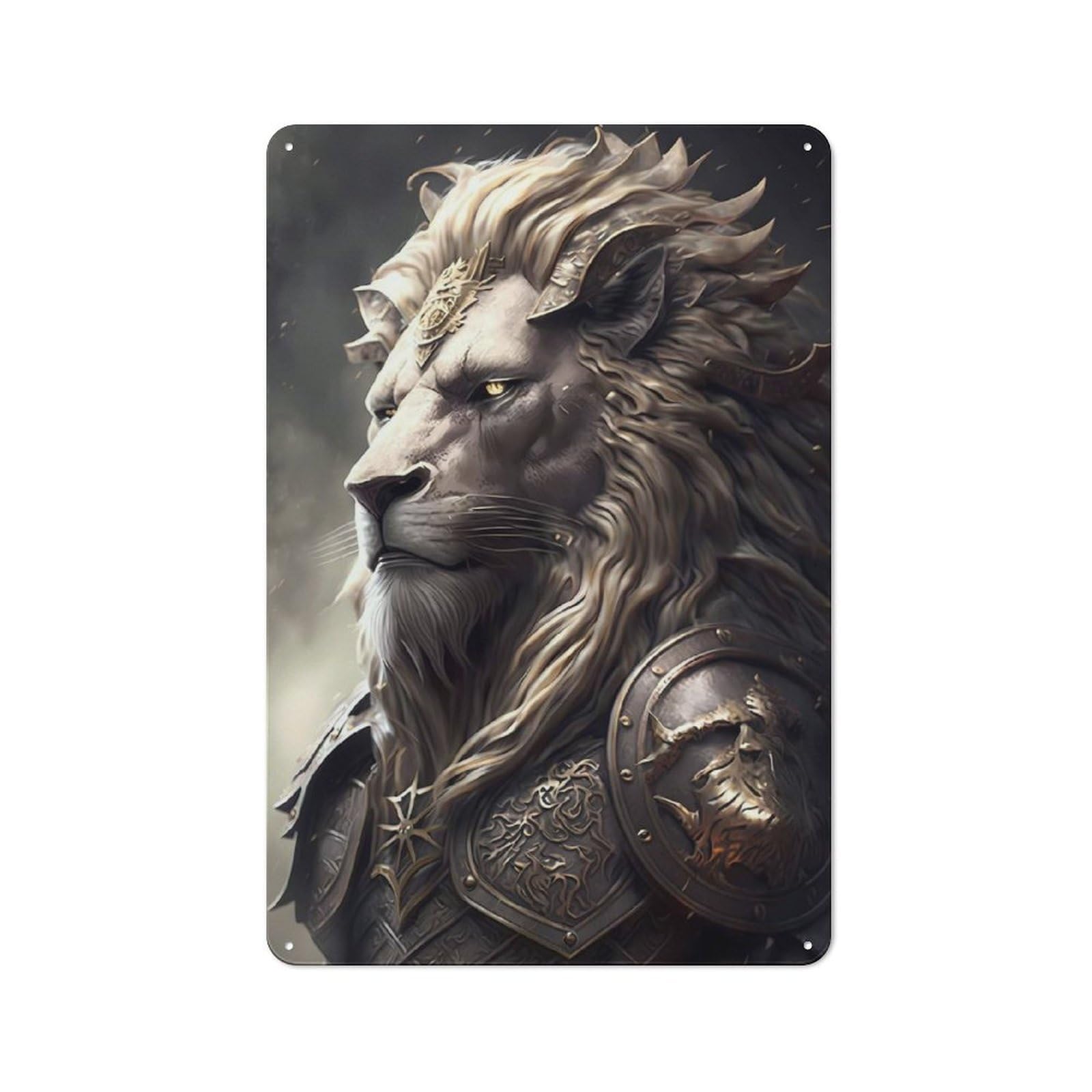 Junmoney Lion Fairy Tale Tin Sign 30X20cm For Bar Or Restaurant, Retro Wall Decor, For Restaurant Interior Fans