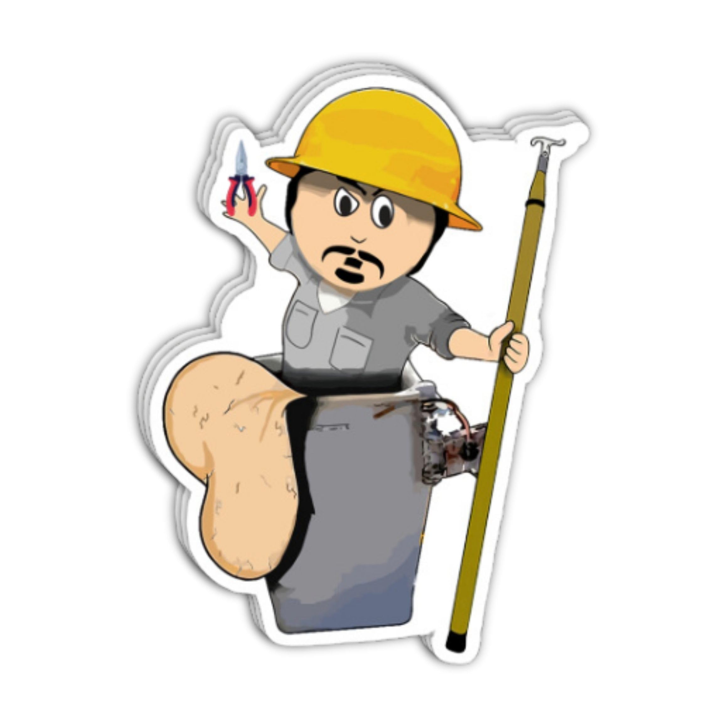 Lineman Sticker – Waterproof Vinyl Sticker for Water Bottles, Laptops, Phone Cases & Cars (1PCS, 3”)