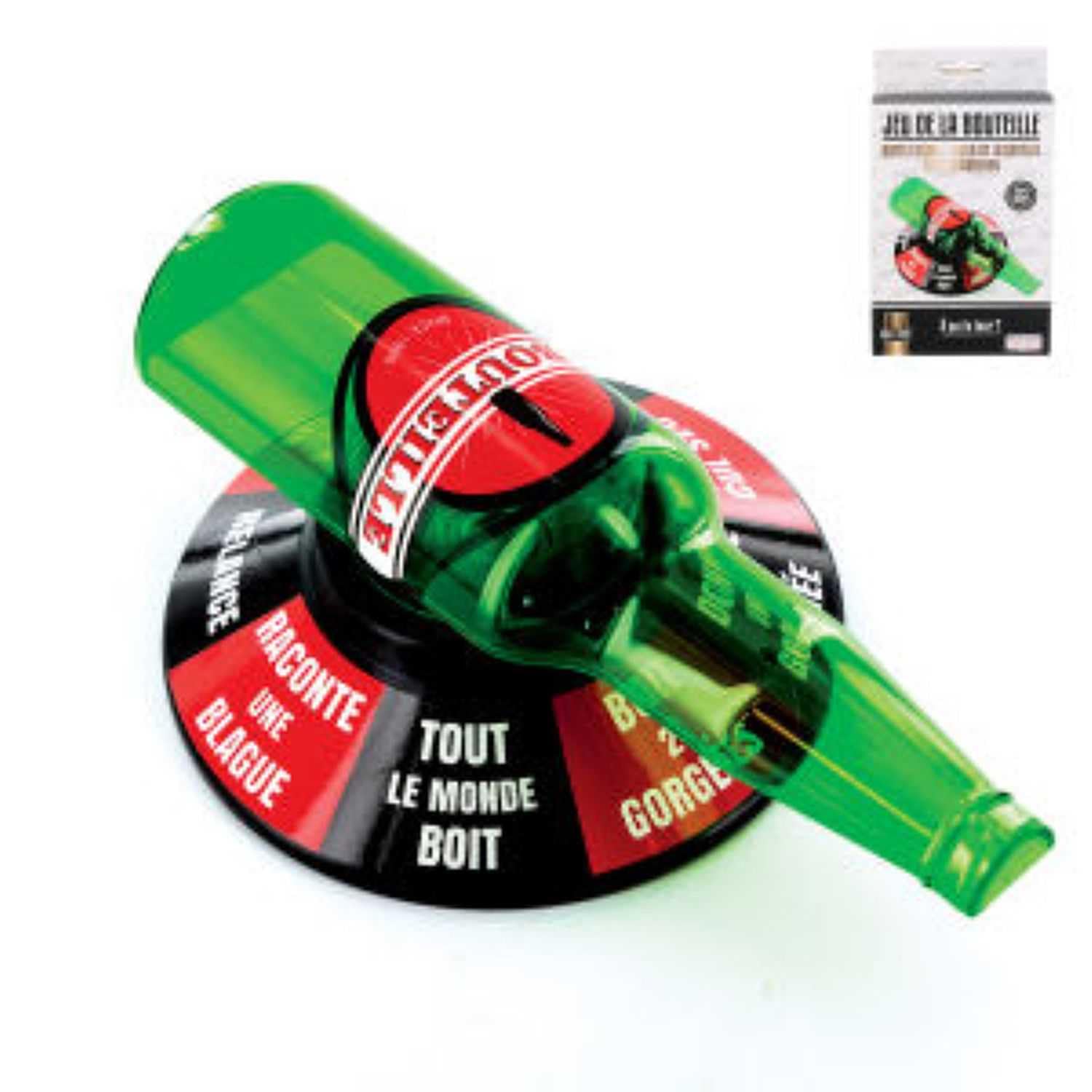 Mister Gadget Jeu de La Bouteille Vert Rouge Noir Amusement Divertissement