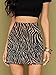 E EMZHOLE Womens Skirts High Waisted Zipper Faux Suede Leopard Print Split Bodycon A-Line Mini Pencil Short Skirt (US, Alpha, Large, Regular, Regular, Beige Zebra)
