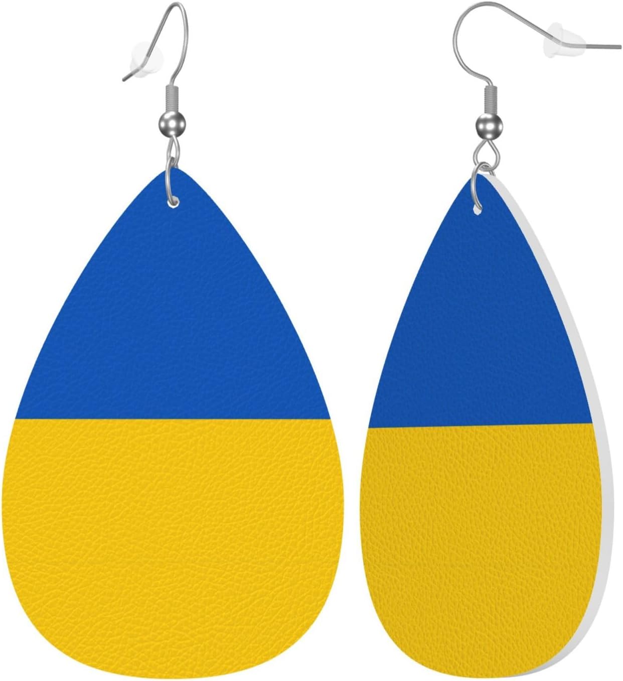 Country Flag Teardrop Earrings For Women Lightweight Leather Dangle Earrings Patriotic Jewelry Gifts - Image 2