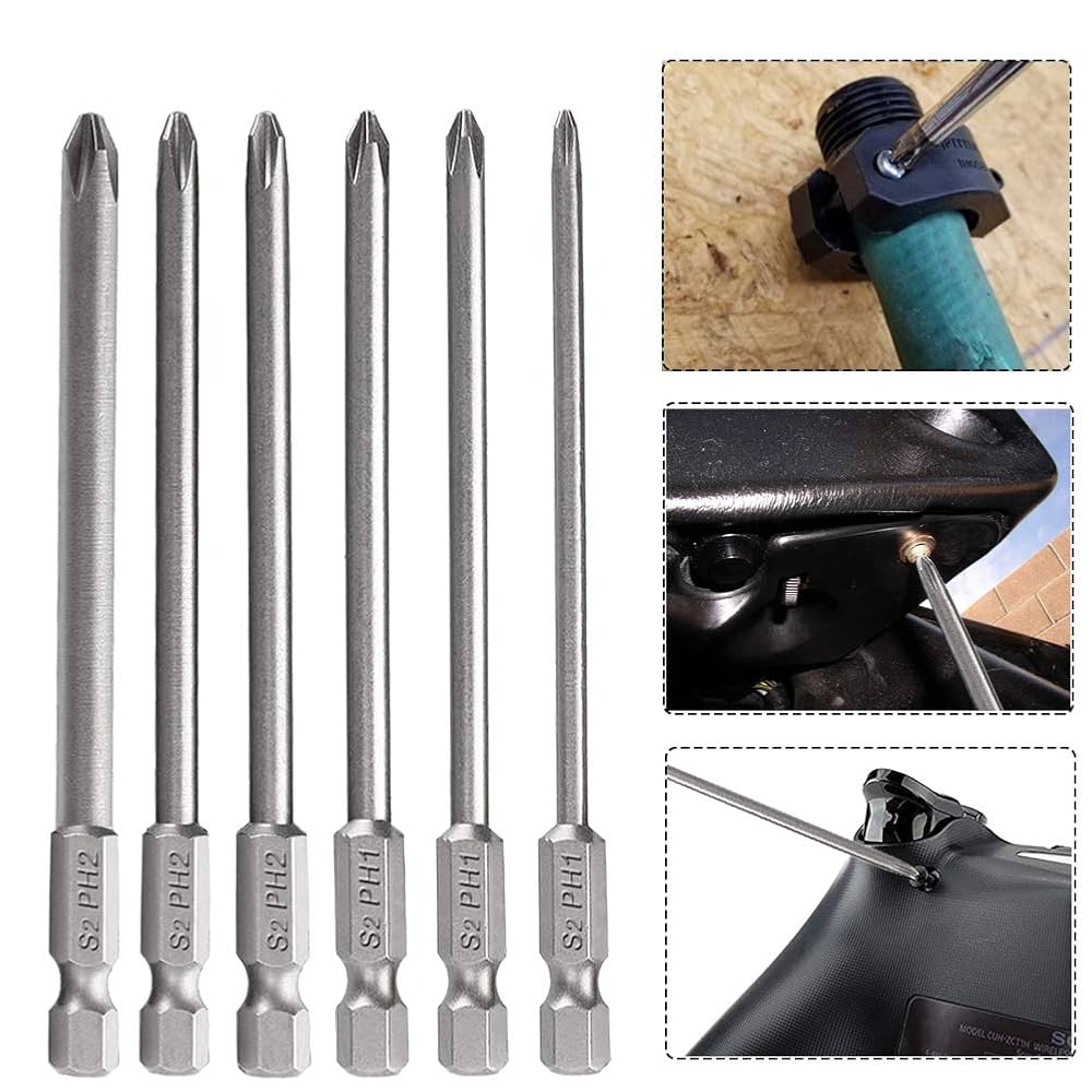 Amazon | Saipor 6ピース 磁気クロスヘッドドライバービット