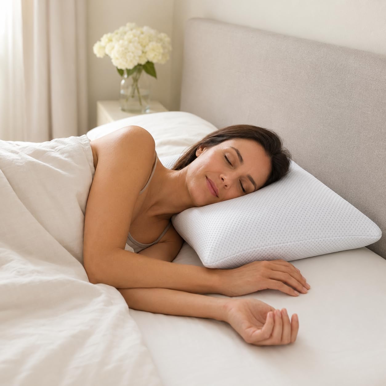 Orthopädisches Nackenstützkissen 12 cm – Visco Gel Memory Foam Halsstützkissen 70×35 cm – ergonomisches Schlafkissen für Rücken- & Seitenschläfer, druckentlastend, waschbarer Bezug