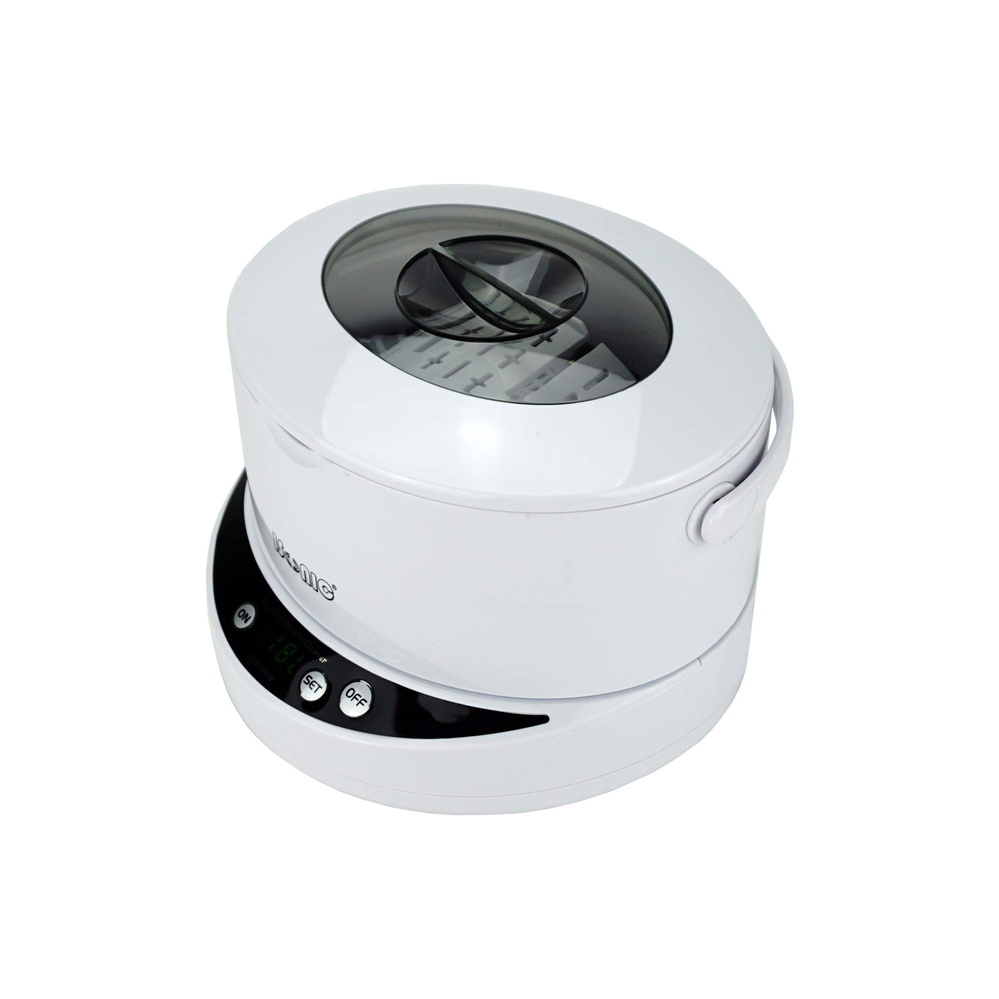 iSonic CDS200B Pulitore Digitale Ultrasuoni con Serbatoio Staccabile per Gioielli, Occhiali, Orologi, CD, 1.6Pt/0.75 L, 110V