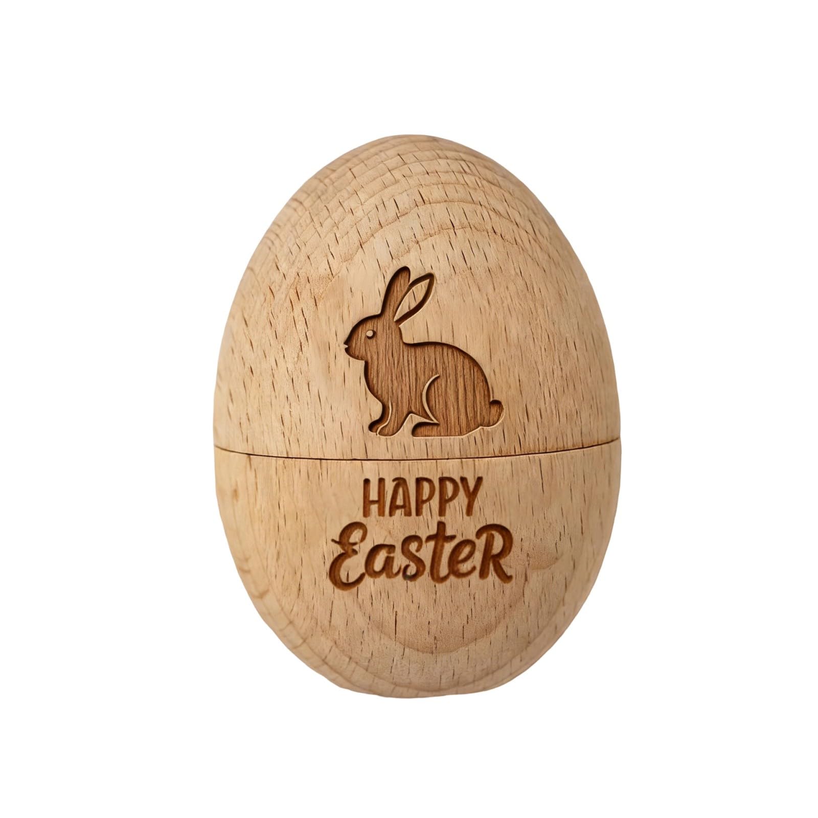 JDNH Wood Empty Easter Eggs Fillable Easters Eggs for Easter Hunt,Filling Treats,Basket