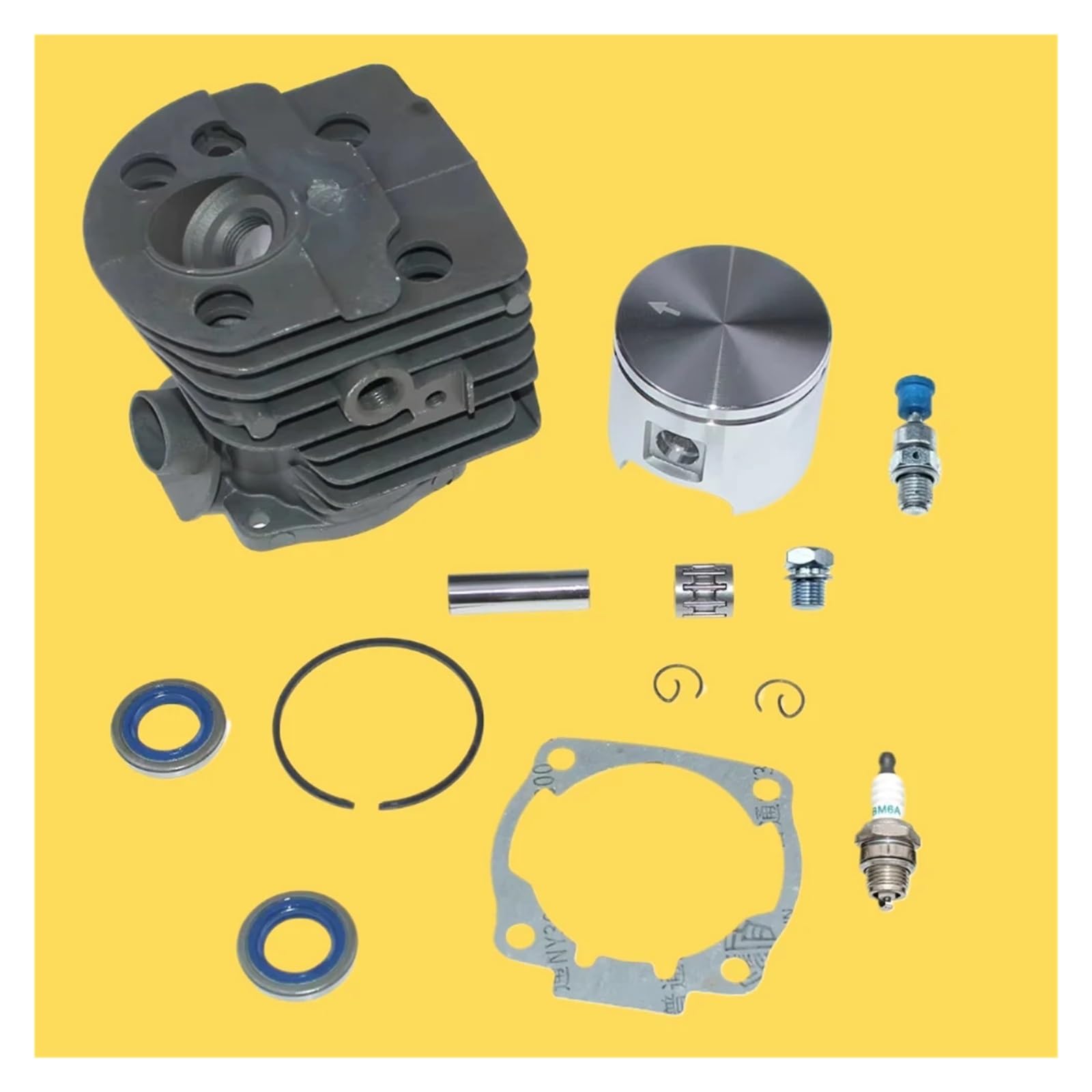 Dingmao Kit de pistón de cilindro 505341305 Compatible con motosierra Rancher Hus 50 50 503168301