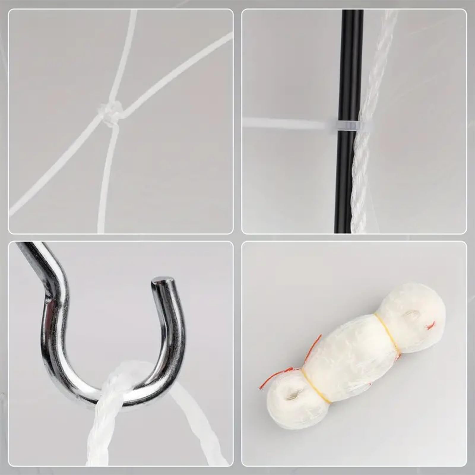 Rete Gatti, 4x3m Rete per Balcone Esterno, Rete Anti piccioni, con Rete Rinforzata - Installazione Senza Foratura, Resistente a Strappi/Morsi/Raggi UV - per Balconi Esterni, Scale, Finestre (6 x 3 m)