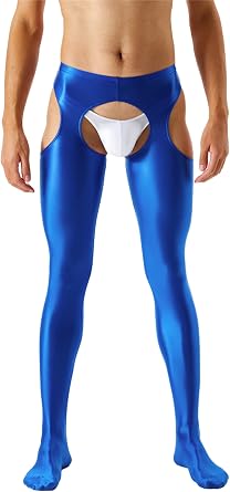 Mens Hollow Out Sheer Seamless Pantyhose Nylon Footed Tights Leggings Shiny Stockings