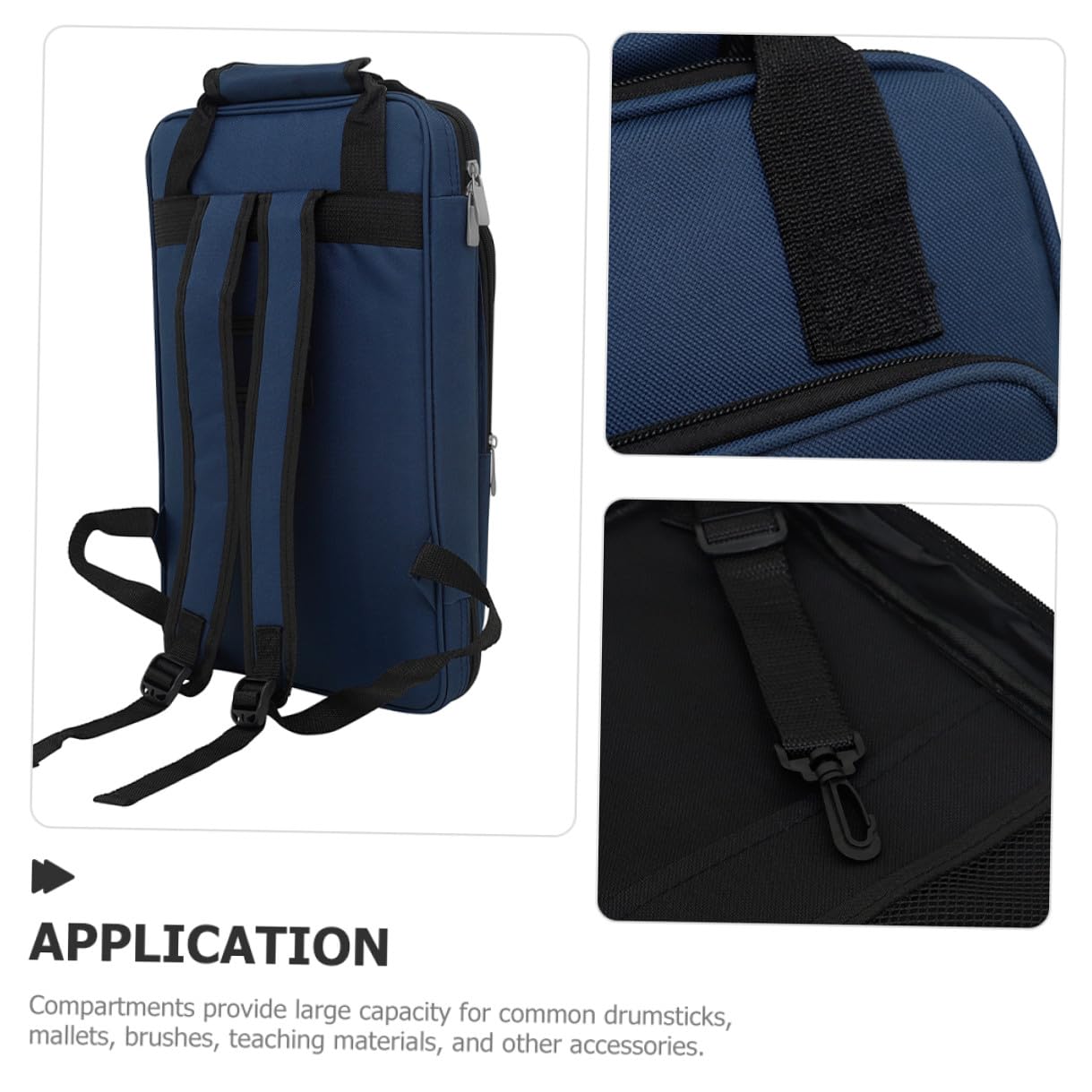 MAGICLULU Borsa con Tracolla per Bacchette Batteria Custodia Organizer Portatile in Oxford Robusto e Durevole per Sala Prove e Palco