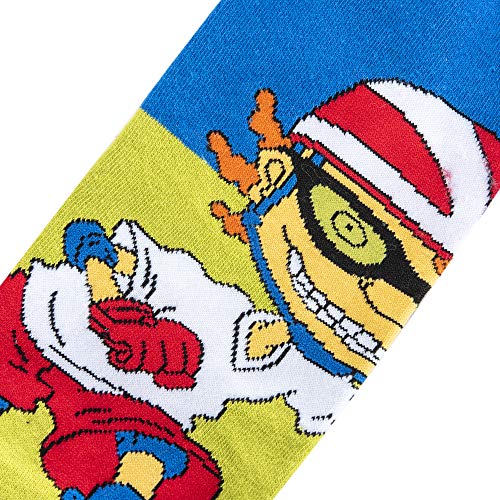 Odd Sox, Nickelodeon Crew Socks, Rocket Power Otto & Twister, Men's, Large #TOP3