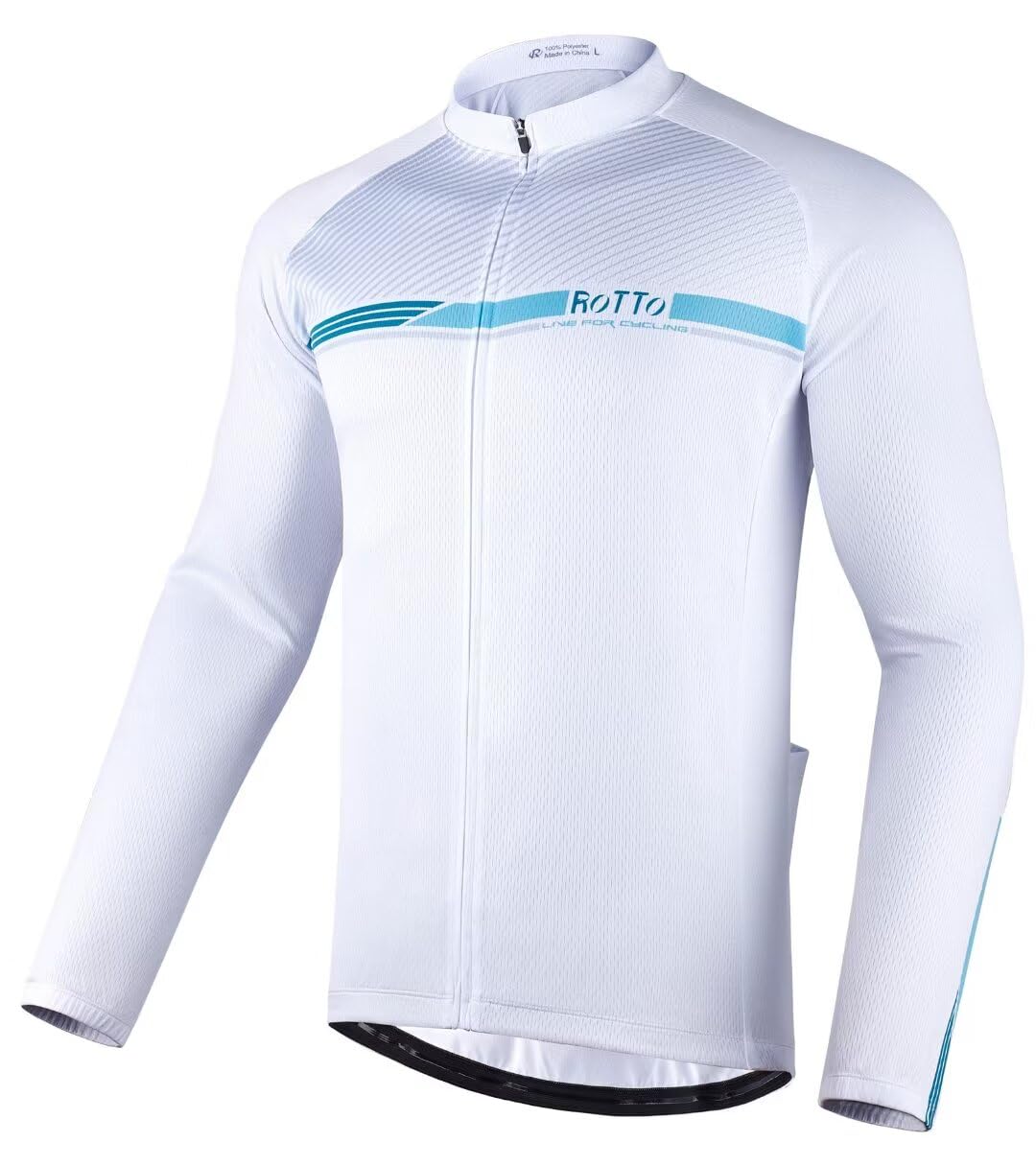 ROTTO Maillot Cyclisme Homme Manches Longues Vetement Cycliste pour VTT vélos de Route avec Poche