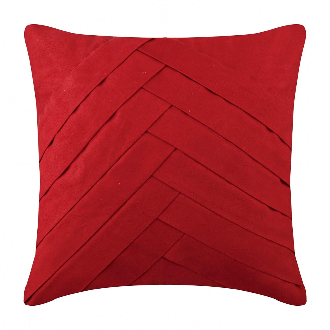 The HomeCentric Funda De Almohada De Lentejuelas Rojas Profundas, 18 X 18 Pulgadas (17.7 X 17.7 In), Funda De Almohada Cuadrada De Lentejuelas Rojas Para Estar En Casa, Círculos Y Lentejuelas