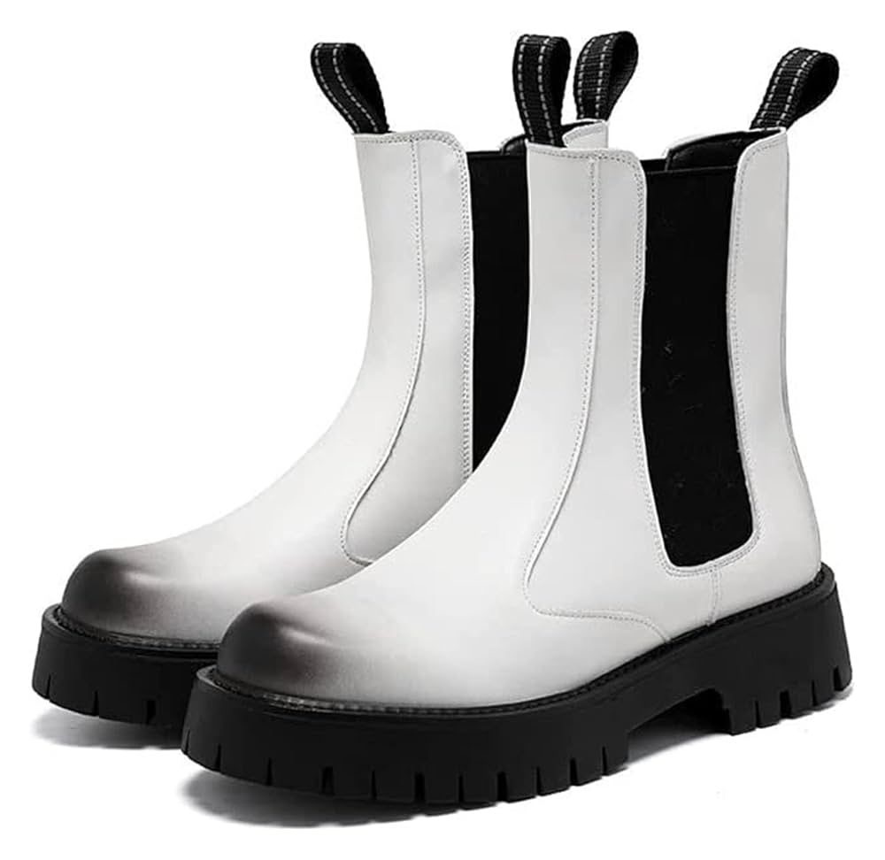 ★chamis_leather Amazon.com: Tzsaixeh 2'' Thick Sole Men's Leather Platform