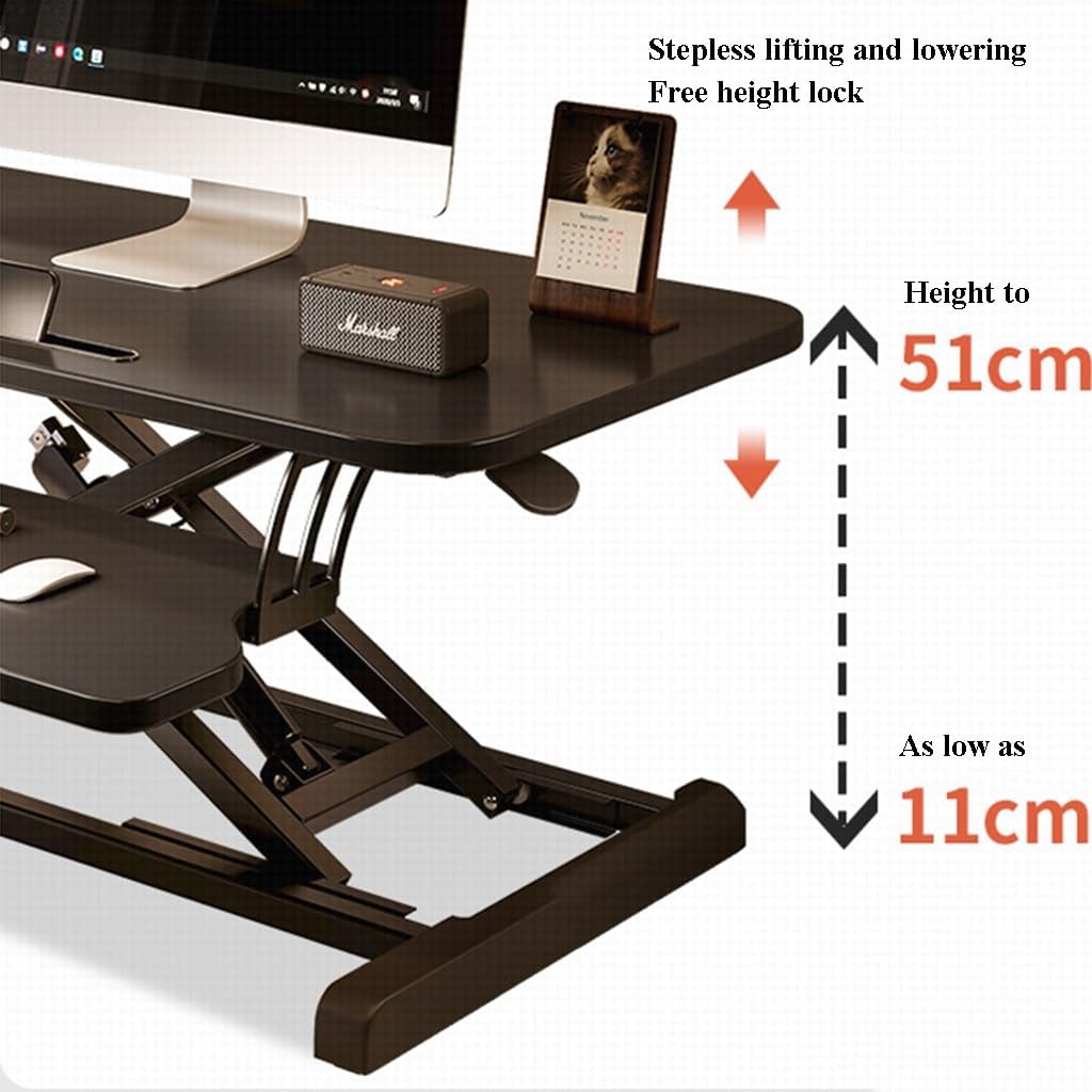 003 セット確認用 高さ調整可能なスタンディングデスクコンバーター、ライザーシット