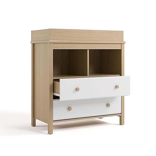 Vista 21 de Storkcraft Alpine - Cómoda doble de 6 cajones (blanco) - Certificado GREENGUARD Gold, cómoda para guardería, cómoda de 6 cajones, cómoda para niños