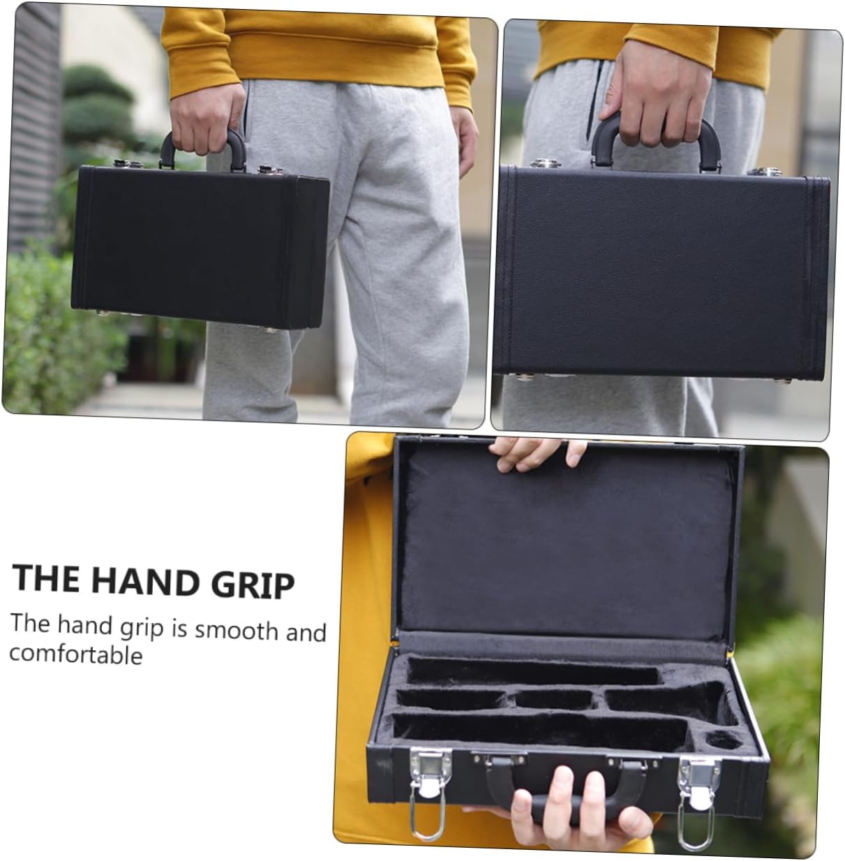 Totority Replacement Clarinet Case Hard Shell Case for Clarinet Elegant Gig Bag Padded Lining for Carrying Instrument